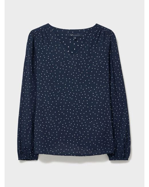 Crew Blue Evelyn Blouse