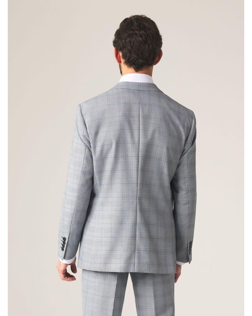 Skopes Tailored Fit Anello Check Anzug: Jacke in Gray für Herren
