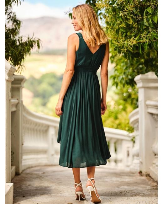 FatFace Yellow Fatface Regular Midi Dress
