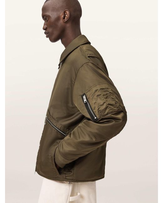 AllSaints Brown Allsaints Fallon Bomber Jacket for men