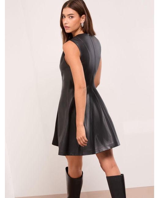 lipsy faux leather dress Lexi Faux Leather Mini Dress