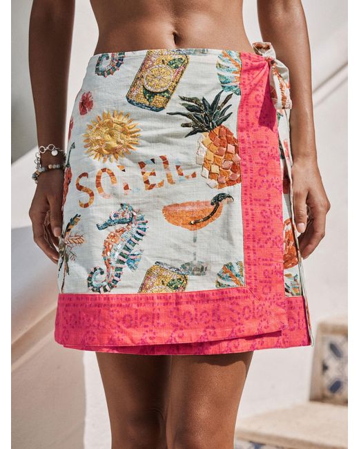 Next Multicolor Wrap Mini Skirt