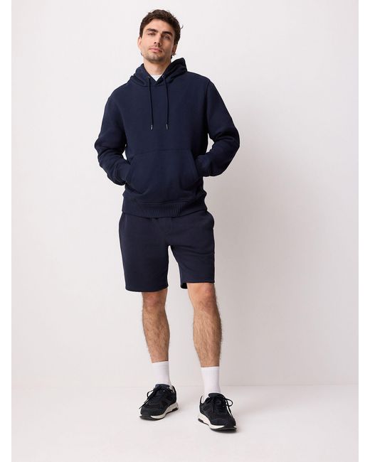 Next Blue Brushed Jersey Zip Pocket Shorts for men