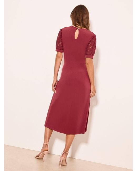 lipsy red dress Buy Lipsy Burgundy Red Lace Ruffle Long Sleeve Midi Dress from Next USA