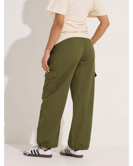 PixieGirl Petite Green Pixiegirl Petite Cuffed Cargo Trousers