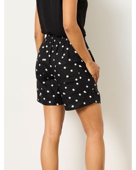 FatFace Black Fatface Cassie 100% Linen Shorts