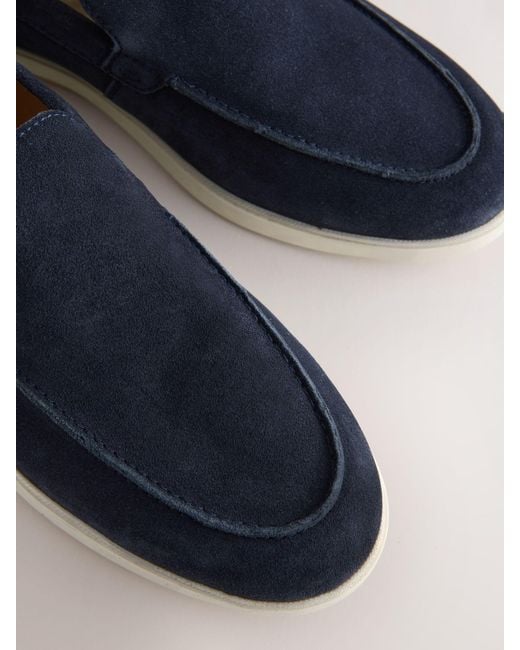 Next Blue Suede Loafers for men