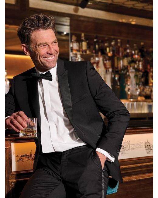 Brook Taverner Black Dinner Suit Jacket for men