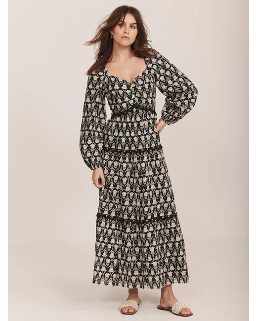 Mint Velvet Black Floral Print Maxi Dress