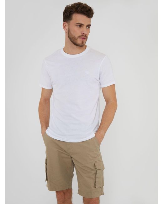Threadbare Natural Cargo Shorts for men