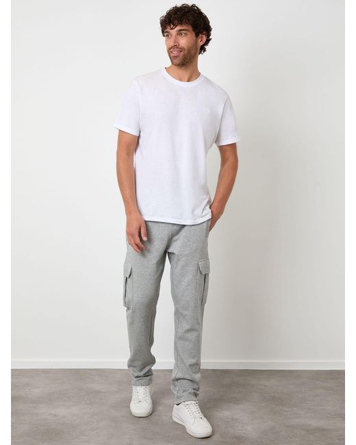 Threadbare Gray Cargo Joggers for men