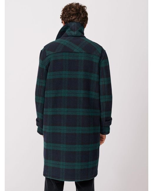aubi Blue Holmfirth Overcoat for men