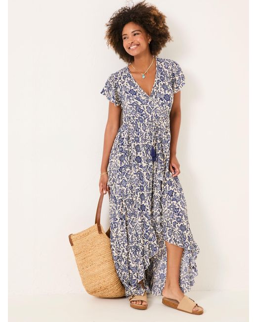 FatFace Blue Fatface Erin Beachwear Wrap Dress