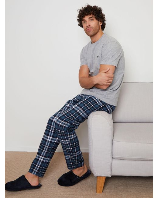Threadbare White Dark Pyjamas Set for men