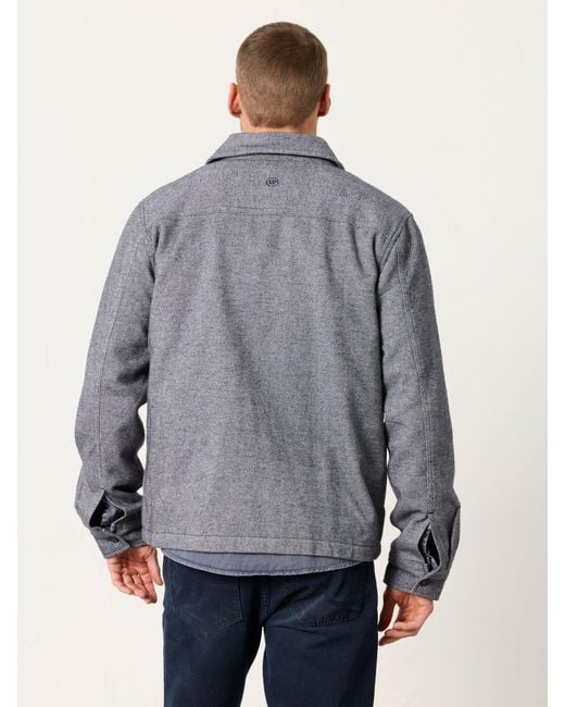 FatFace Gray Fatface Zip Through Overshirt for men