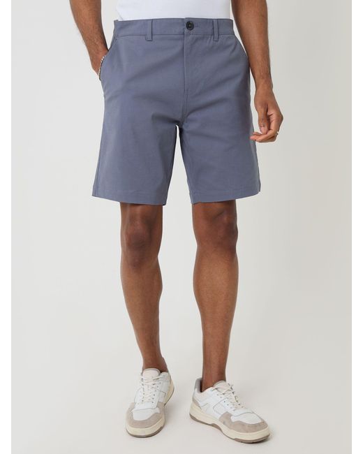 Threadbare Blue Stretch Chino Shorts for men