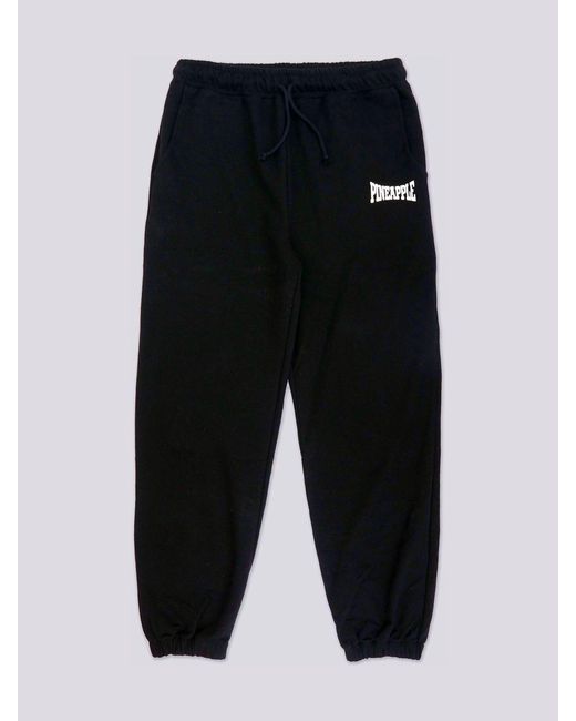 Pineapple Black Oversized Pocket Cuffed Joggers