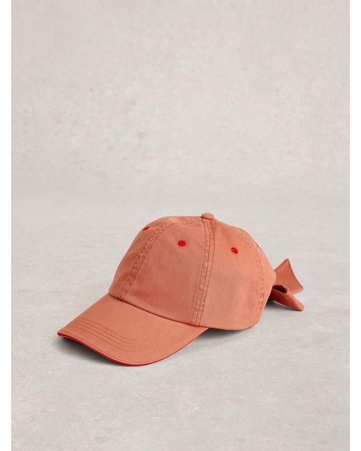 White Stuff Pink Bow Back Baseball Cap