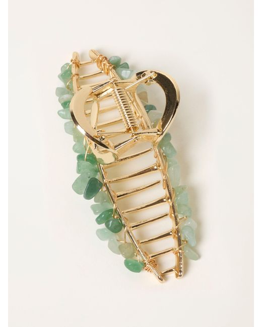 FatFace Metallic Fatface Metal Stone Claw Clip