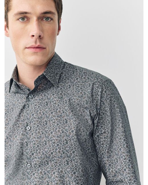 Next Gray Signature Long Sleeve 100% Cotton Shirt for men