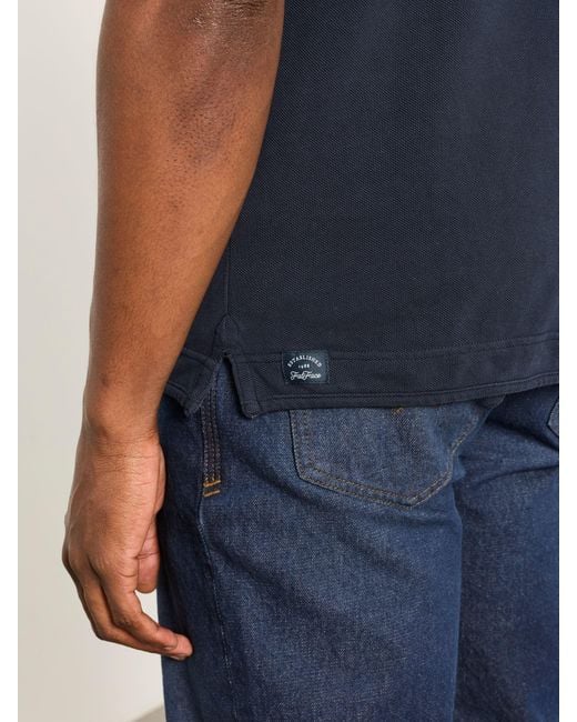 FatFace Blue Fatface Short Sleeve Pique Polo Shirt for men
