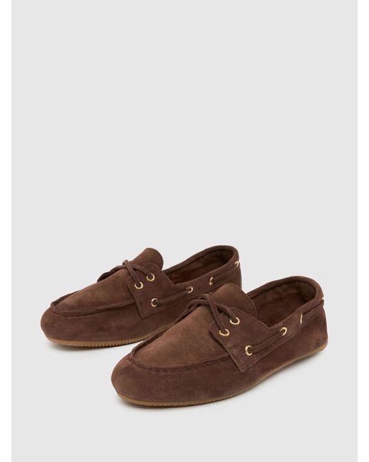 Schuh Brown Moccasin Boat Shoes