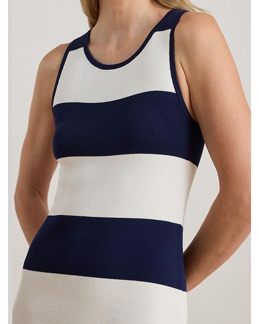 Ralph Lauren Blue Faraz Stripe Knit Dress