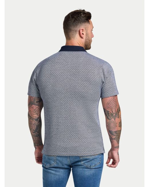 Raging Bull Blue Dobby Jersey Polo Shirt for men