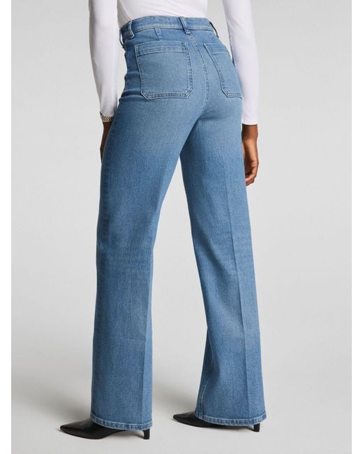 Spanx Blue Authentic 360 Easy Flare Jeans With Patch Pockets