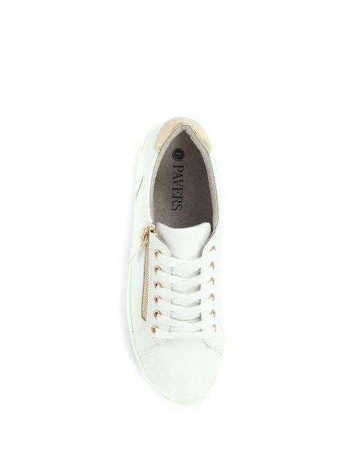 Pavers White Chunky Platform Trainers