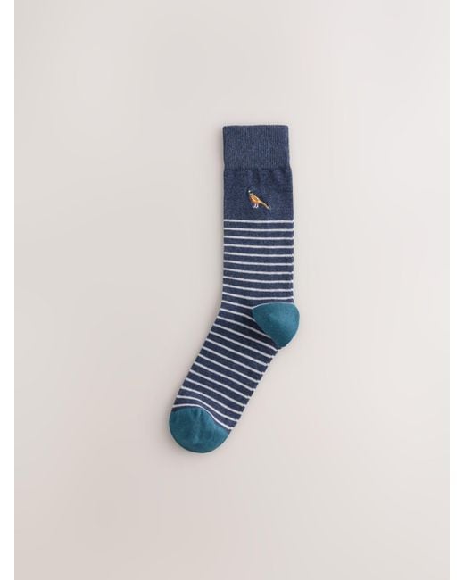 Next Blue Mixed Animals Pattern Socks 5 Pack for men