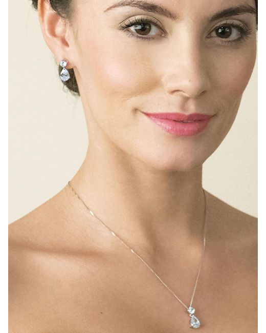 Ivory & Co. Metallic Imperial Classic Crystal Teardrop Earrings