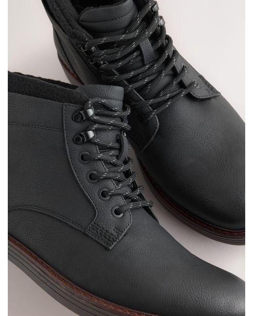 Next Black Borg Lined Chukka Boots for men