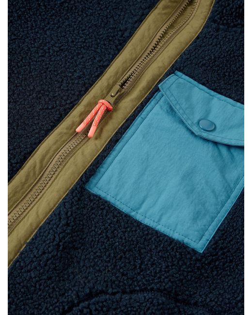 White Stuff Blue Borg Zip Through Sweat Top