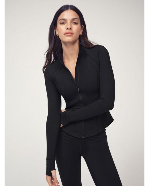 OSIA Blue Cinched Zip Through Jacket