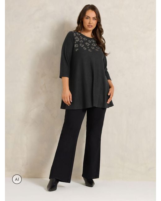 Evans Black Embellished Top