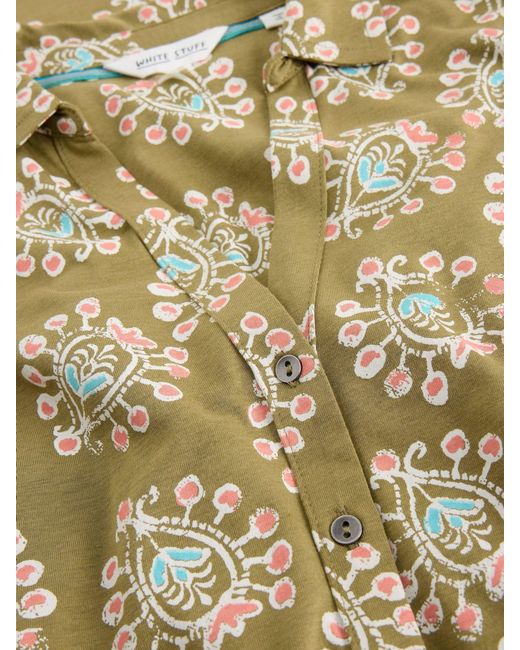 White Stuff Metallic Annie Jersey Shirt Dress