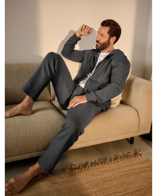 Next Gray Open Hem Regular Fit Brushback Joggers for men