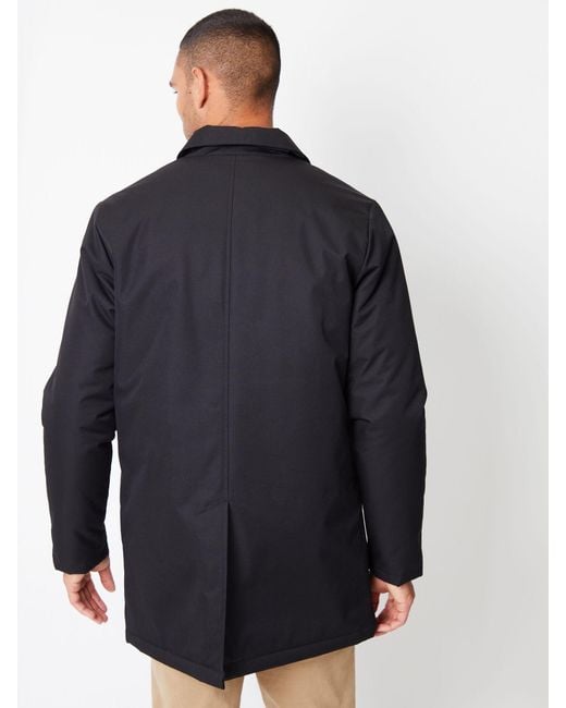Threadbare Blue Showerproof Button Up Collared Jacket for men
