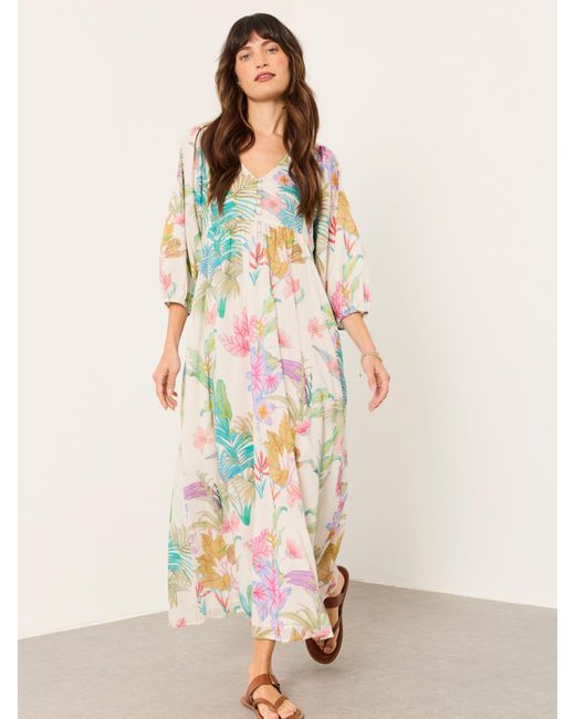 FatFace Metallic Fatface Regular Midi Dress