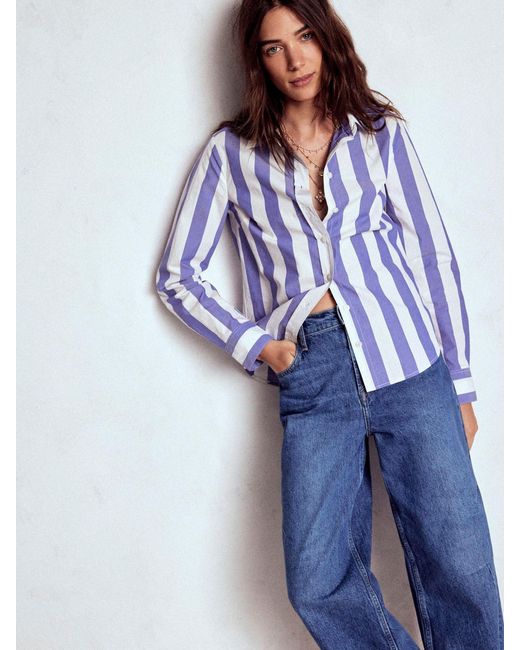 Boden Blue Sienna Cotton Shirt