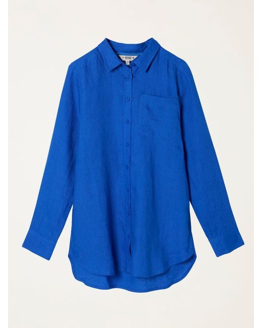 FatFace Blue Fatface Olivia 100% Linen Shirt
