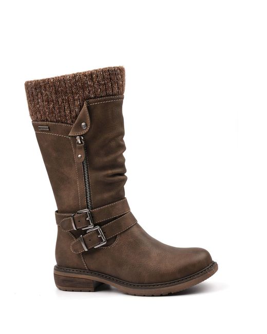 Lunar Brown Peyton W/Proof Long Boots