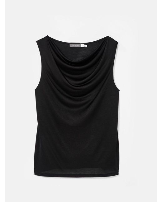 Mint Velvet Black Draped Top