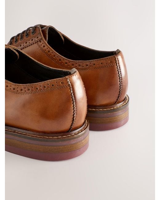 Next Lederschuhe Im Budapesterstil Mit Abgesetzter Dicker Sohle in Brown für Herren
