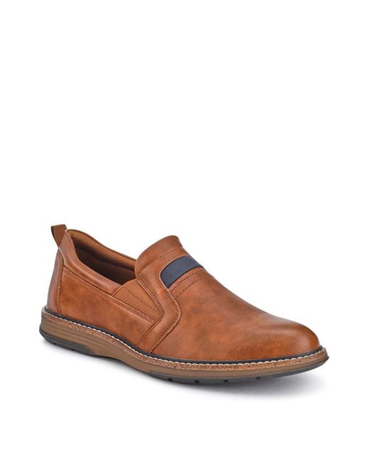 Pavers Elastische Slipper, Breite Passform in Brown für Herren