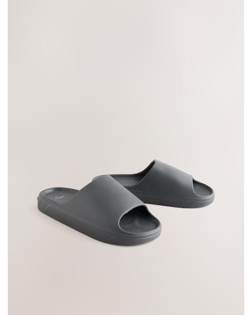 Next Brown Chunky Eva Sliders for men