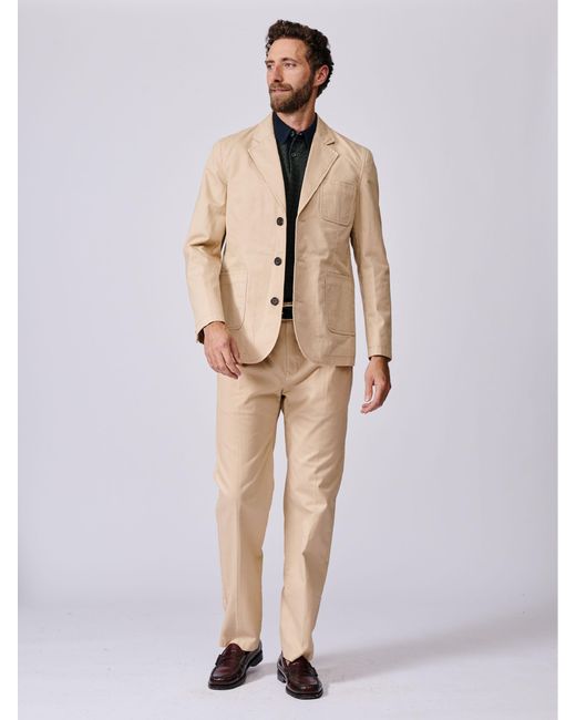aubi Natural Mareham Patch Pocket Blazer for men