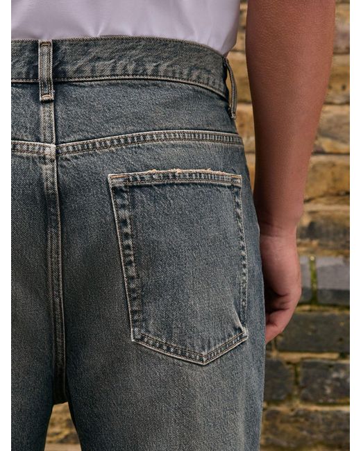 Next Green Baggy Flared Jeans for men