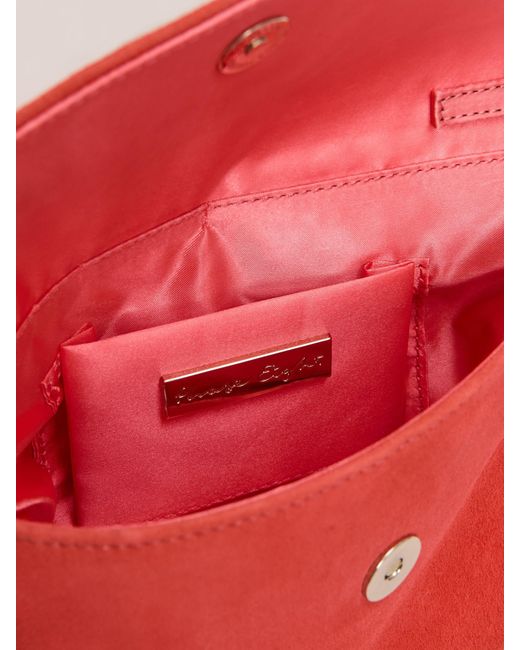 Phase Eight Red Phase Eight Suede Clutch Bag